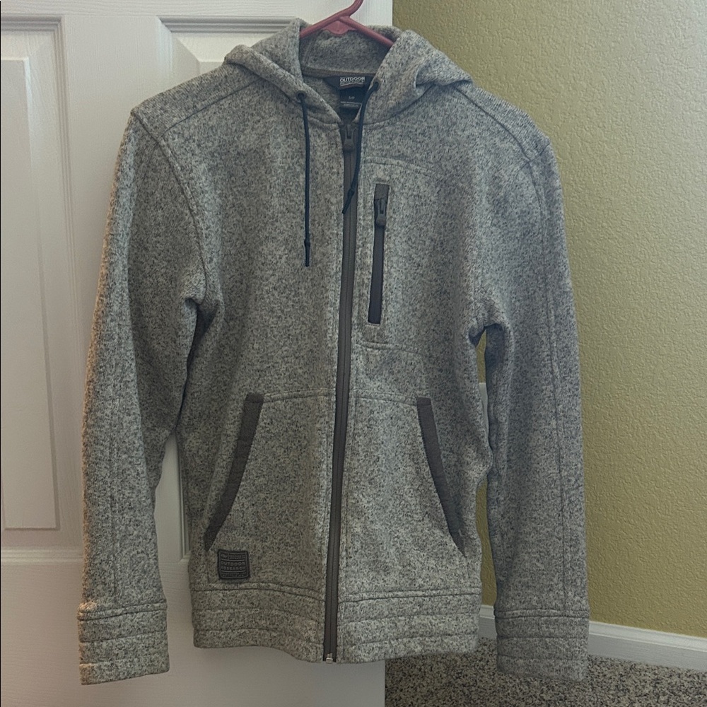 Outdoor Research Belmont Gray Hooded Zip Sweater Jacket